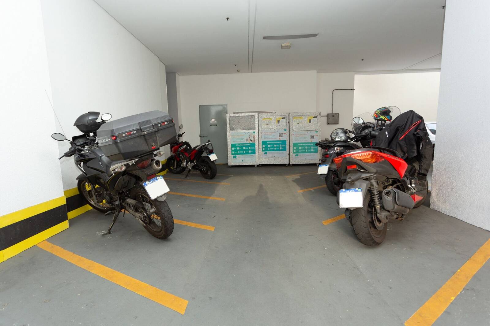 Área reservada para motos no estacionamento Bandeira Park Congonhas